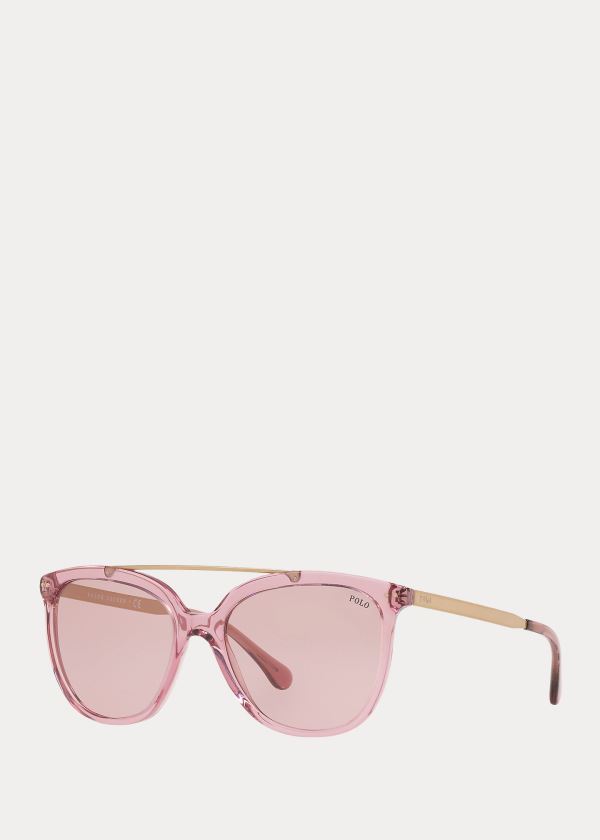 Women's Polo Ralph Lauren Metal-Frame Square Sunglasses | 810752GZM